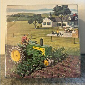 Jigsaw Puzzle 7.5" x 7.5' 81pc. John Deere Tractor Puzzle  New  # 2969